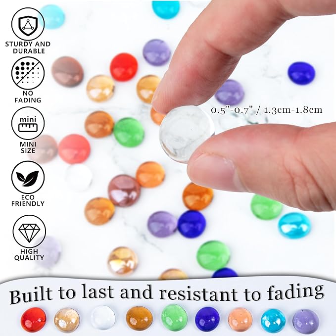 50PCS Mini Glass Gems - Image 5