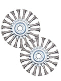 Knotted Wire Wheel Brush 4.5in 5/8-11 Threads Arbor for 4-1/2" Angle Grinder - 2pcs