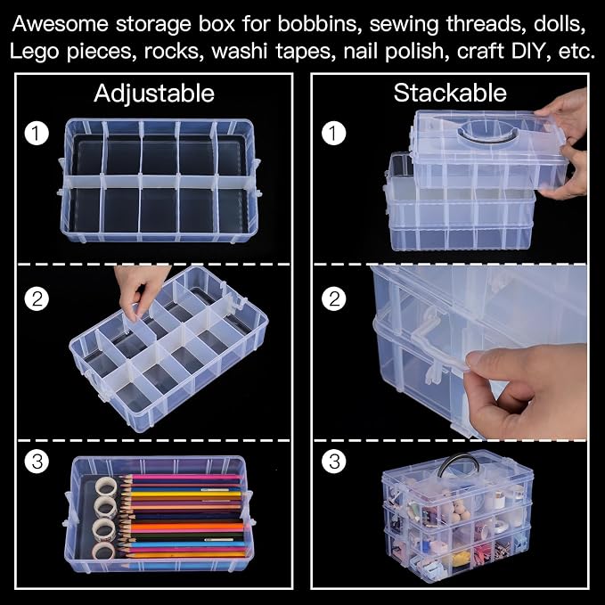 SGHUO 7-Tier Stackable Storage Container Box - Image 3
