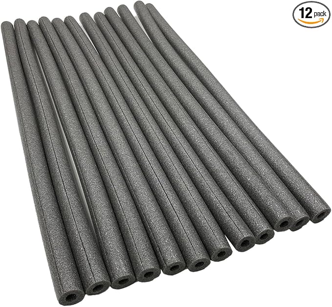 Foam King Insulating Foam Pipe Covers - 12 Pack Choose Size (1 inch)
