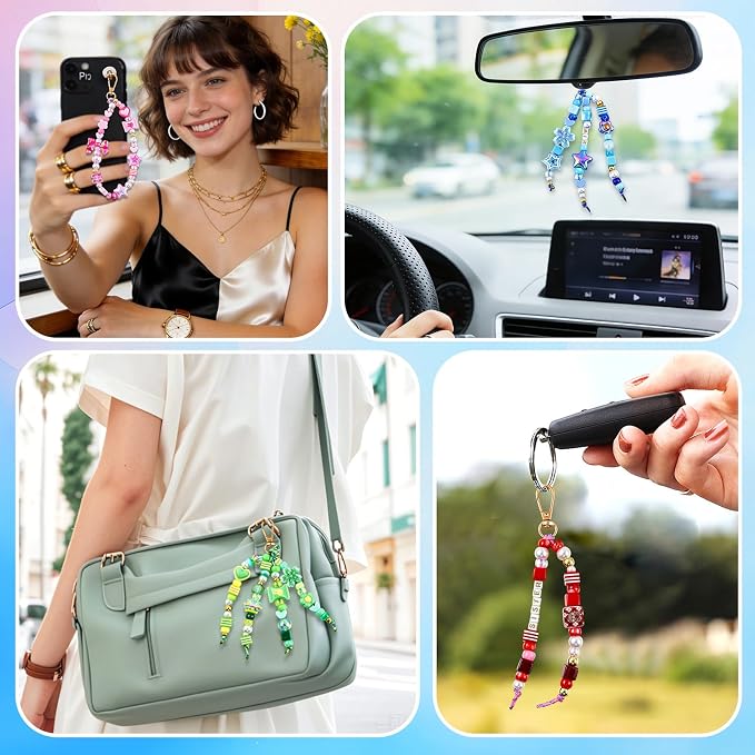 TOHONGADON 1227 PCS Beaded Keychain Making Kit - Image 5