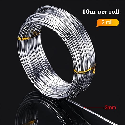 TecUnite Aluminum Craft Wire for Sculpting Armature Bendable Craft Wire for DIY - Image 2