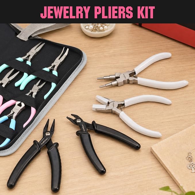 10-Piece Jewelry Pliers Set Jewelry Making Tools - Image 7