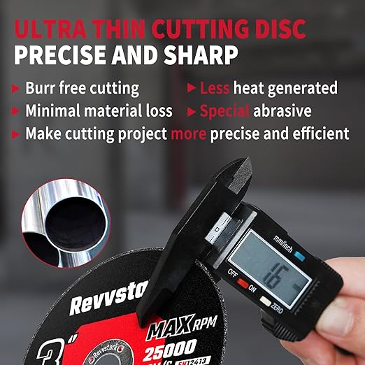 55 Pack Cut Off Wheels 3 Inch, Thin 3" x1/16 x3/8" Metal & Stainless Steel Cutting Wheel for Angle Grinder, Cutting Discs with Aggressive Cutting