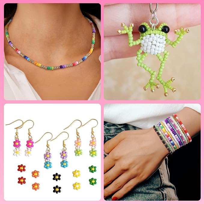 Funtopia 13000pcs 4mm Seed Beads - Image 4