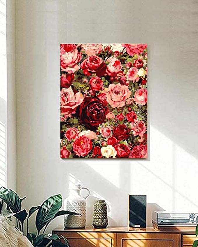 TOCARE Flowers Paint by Numbers Kit - Image 6