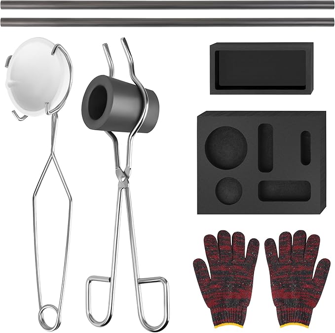 Coitak 9 Pieces Graphite Torch Melting Casting Kit, Graphite Ingot Mould | 2 by Coitak