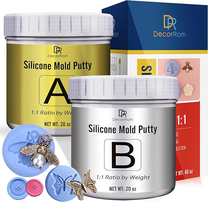 Silicone Putty - 2.5 Lb Flexible Silicone Mold Making Kit by DecorRom