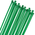 XINGO 100PCS Cable Zip Ties Heavy Duty, Premium Nylon Plastic Wire Ties with 50 Pounds Tensile Strength, Self-Locking Black Nylon Zip Ties for Indoor and Outdoor (16 inch, Green)