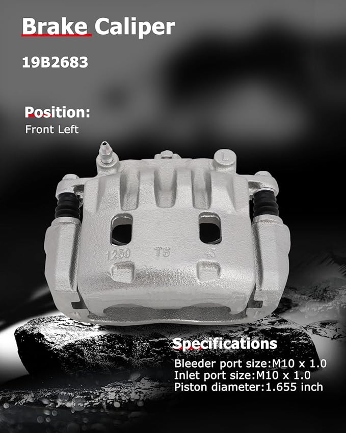 cciyu Front Left Brake Caliper Assembly w/Bracket 19B2683 For Saab For 9-2X 2005-2006,For Subaru For Impreza 2002-2016,For Subaru For Legacy 2003-2004