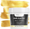 Nicpro Metallic Gold Acrylic Paint, 69oz/2040ml Large Gold Leaf Paint | Non by Nicpro