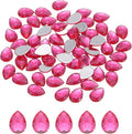 MECCANIXITY 50PCS Flat Back Acrylic Teardrop Gems 10x14mm Artificial Rhinestones by MECCANIXITY