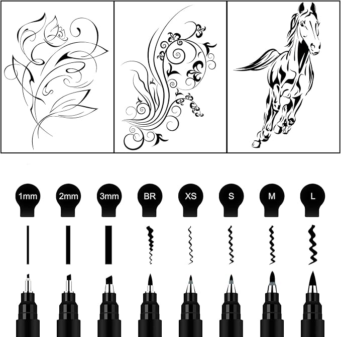 Brusarth Calligraphy Pens, 8 Size Calligraphy Pens - Image 3