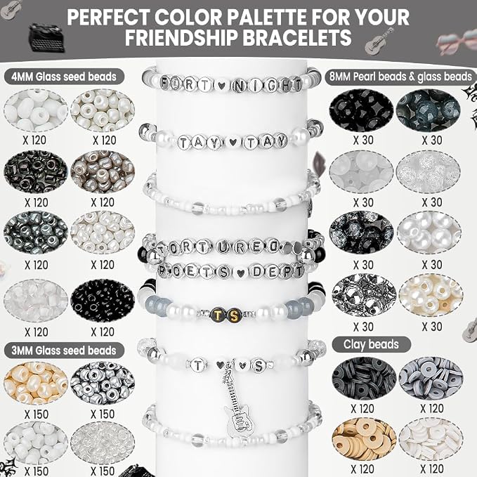 Goldwise Friendship Bracelet Kit 2 Boxes-3814 Pcs New Album Inspired Music - Image 2