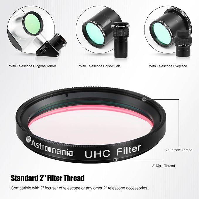 Astromania Telescope UHC Filter 2 Inch, Telescope Filter Improve Image Contrast - Image 6