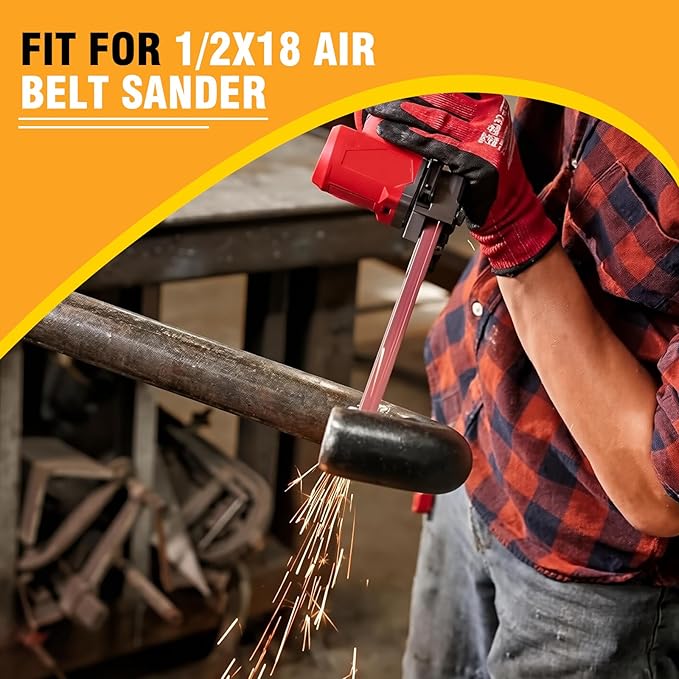 1/2 X 18 Inch Sanding Belts 40 Grit, 1/2" x 18" Ceramic Sanding Belts for Belt Sanders, Metal Finishing, Rust Removal, Woodworking, 20 Pack