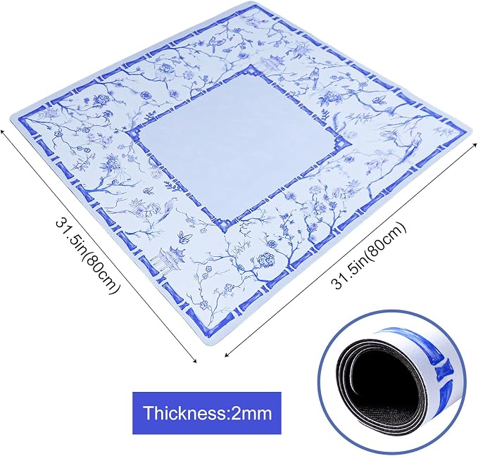 TIASUSAN Large Blue Mahjong Mat - Image 2