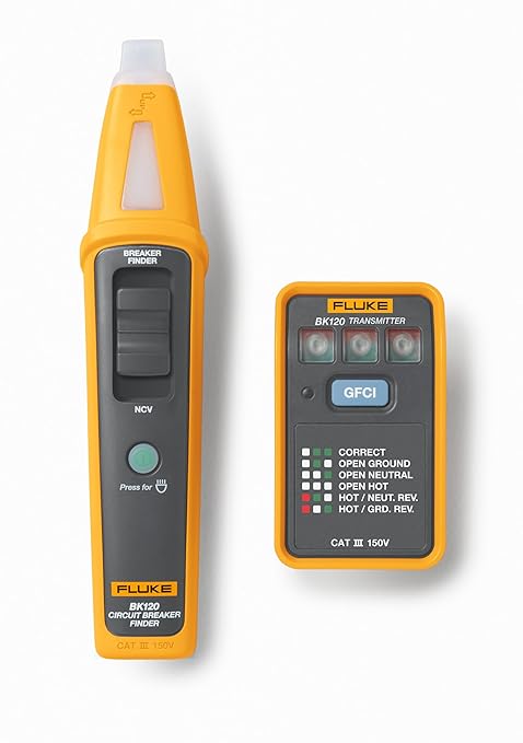 Fluke BK120 Breaker Finder Bundle with 107 Digital Multimeter and Socket Tester (Pack of 1)
