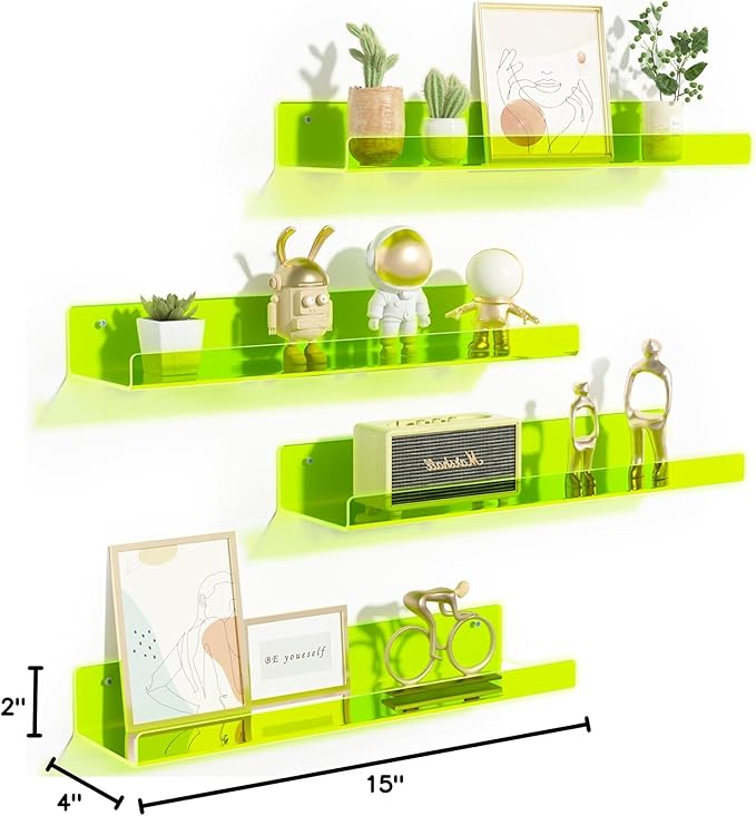 upsimples 4 Pcs 15" Acrylic Shelves - Image 3