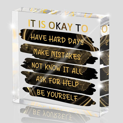 "It's Okay..." Motivational Decor, Inspirational Desk Accessories by MUZRUYOU