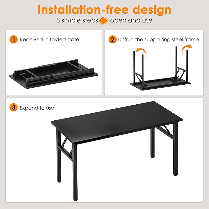 Need Computer Desk Office Desk 47 inches Folding Table - Image 4