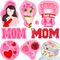 6Pcs Mother's Day Fondant Mold Mom Word Silicon Mold Best Mom Chocolate Mold by JJzxwish