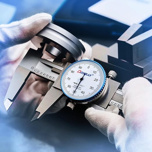 Dasqua Double Shock-Proof Dial Caliper Pro Monoblock High Precision with 0-12" Range,Accuracy of ±0.001''