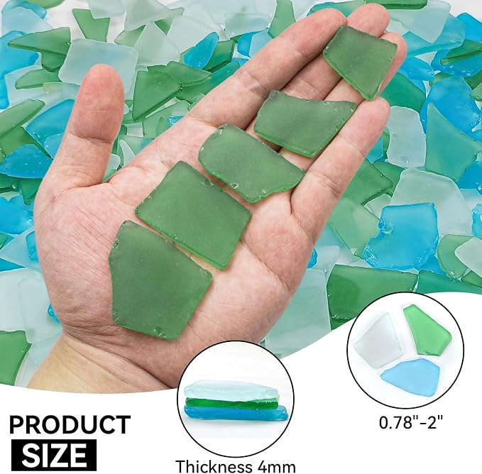 Keedolla 15 Oz Green Sea Glass Pieces - Image 3