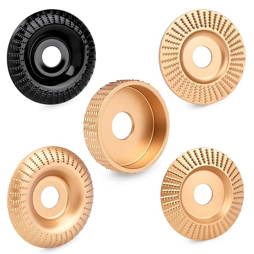 Beaiguna 5PCS Wood Carving Disc, 4IN and 4 1/2IN Angle Grinder Polishing Pad by Beaiguna