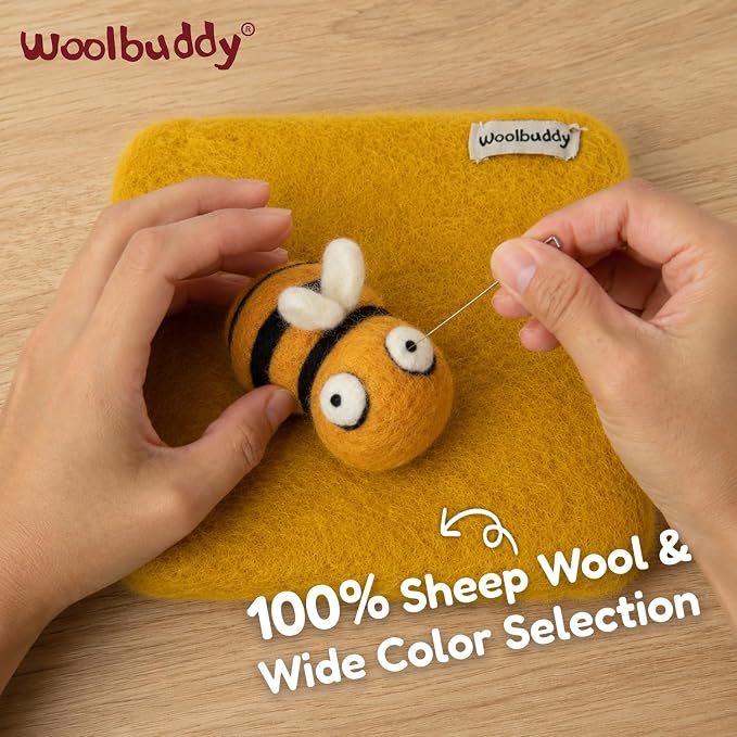 Woolbuddy Wool Felting Pad 6 x 6 x 1.5 Inch, Durable Needle Felting Mat - Image 2