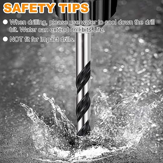 Masonry Drill Bit Set & Carbide Drill Bits, Extension Professional Drill Bit Set (11PCS) for Glass/Brick/Plastic/Cement/Wood/Tile/Etc, Industrial Strength Carbide Drill Bit Tip, 1/8"-1/2" by TITGGI