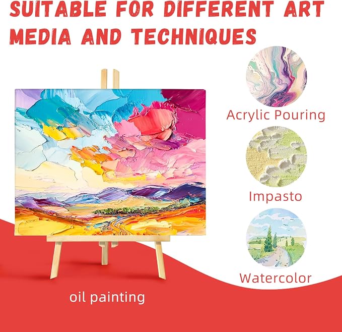 Simetufy 24 Pack 12 x 16 inch Canvas Boards - Image 6