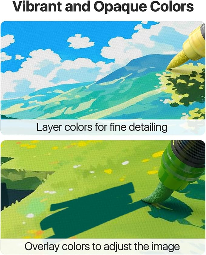 JusArt 48 Colors Acrylic Paint Markers - Image 4