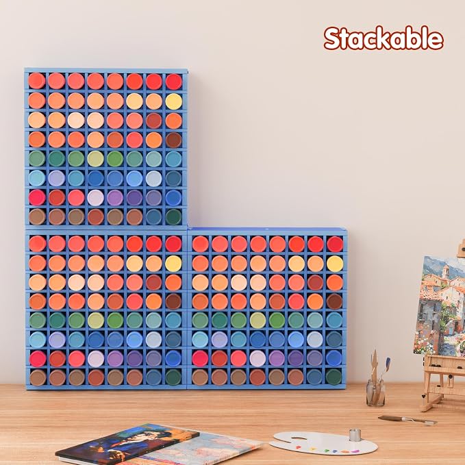 Krafetto 64 Grids Craft Paint Storage Organizer, Wall-mountable Paints Holder - Image 6