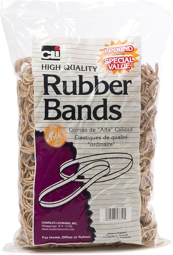 Charles Leonard Rubber Bands, Size #32, 1 Pound Bag by CharlesLeonard