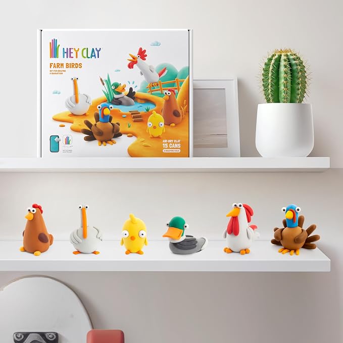 HEY CLAY Set - Colorful Modeling Air Dry Clay Kit - Image 9