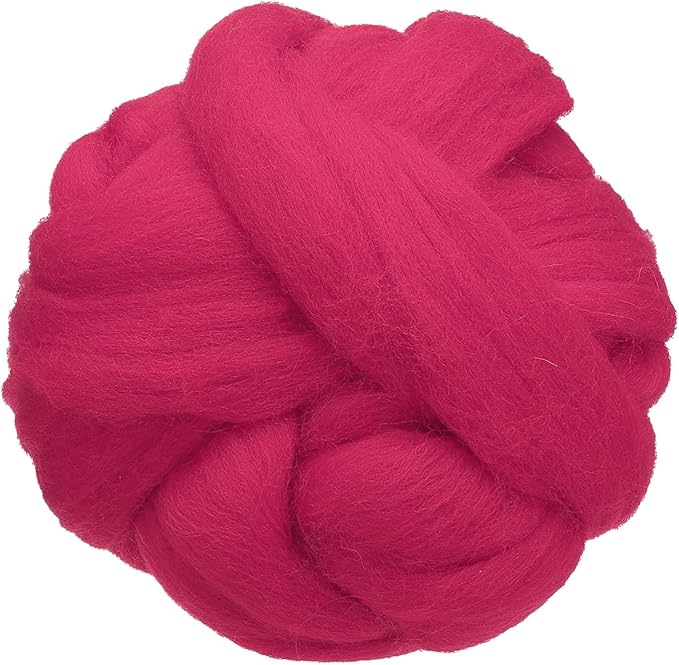 uxcell 3.53oz Wool Roving Yarn, Needle Felting Wool Fiber DIY Craft Needle Wet by uxcell