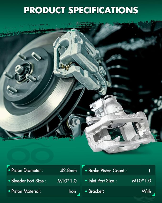 SCITOO 18B5212 Disc Brake Caliper Assembly with Bracket Fit For Ford For Flex 2009 For Lincoln For MKS 2009 2010 2011