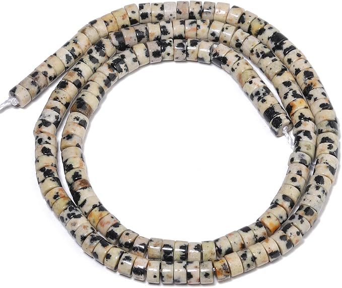 150Pcs 4×2mm Natural Dalmatian Jasper Spacer Stone Beads - Image 7