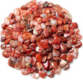 Decorative Stones, 1 Lb/460g Natural Red Agate Pebbles Irregular Crystal Rock by WAYBER