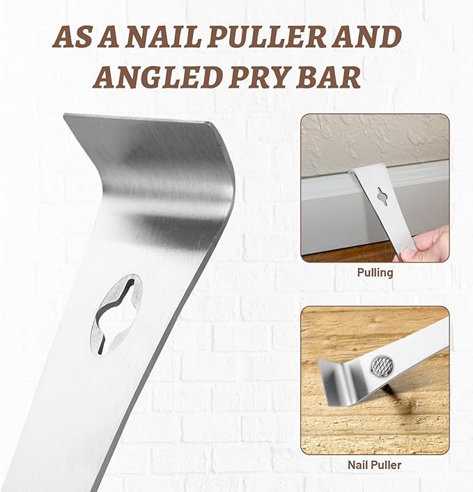 3PCS Pry Bar Scraper, Stainless Steel Bee Hive Tool Small Flat Pry Bar Beekeeping Hive Scraper, Mini Pry Bar Tool Metal Crowbar Nail Trim Puller Removal Hand Tool for Beekeeper Beekeeping Equipment