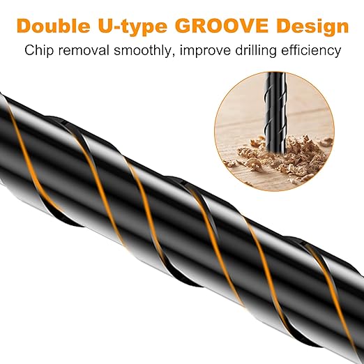 Masonry Drill Bit Set & Concrete Drill Bit Set, Extension Professional Carbide Drill Bits Tip (7 PCS) for Glass/Brick/Plastic/Cement/Tile, 5/32"-3/8" by TITGGI