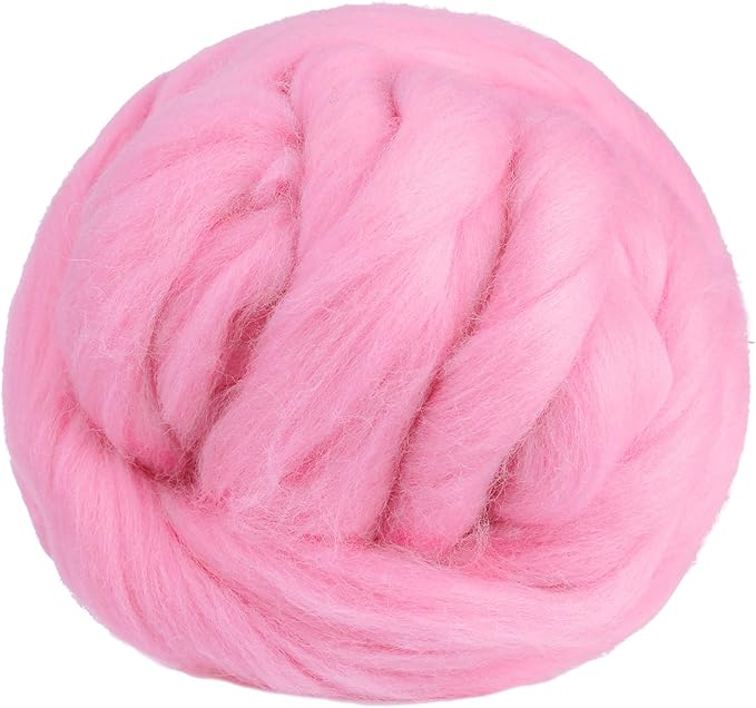 3.53oz Wool Roving, Fiber Roving Wool Top, Needle Felting Supplies, Pure Wools by Jupean