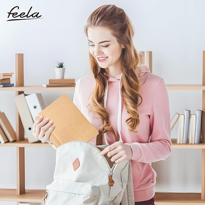feela 8 Pack Unlined Kraft Paper Notebooks, Blank Journal Note Pad - Image 7