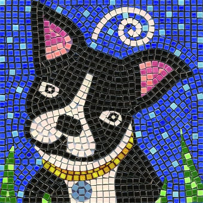 Adult Mosaic Crafts Project Kits: Get Creative and Have Fun, Square 7inch Dog by ALEA+Mosaic