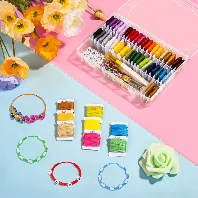 PAXCOO 488Pcs String Bracelet Making Kit, Friendship Bracelet String Kit - Image 5