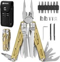 BIBURY Multitool Pliers Pro BI2045, Foldable Multitools with Replaceable Wire Cutters and Saw, Stainless Steel Multi Tool w/Upgraded Scissors and Screwdriver Set, Ideal for Camping, Hiking, Survival