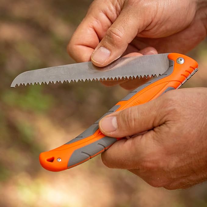 Smith’s 51366 EdgeSport 6” Folding Bone Saw - Stainless Steel + Lock-Back Handle - Field Dressing Deer & Elk - Hunting Outdoorsmen - Lightweight & Packable