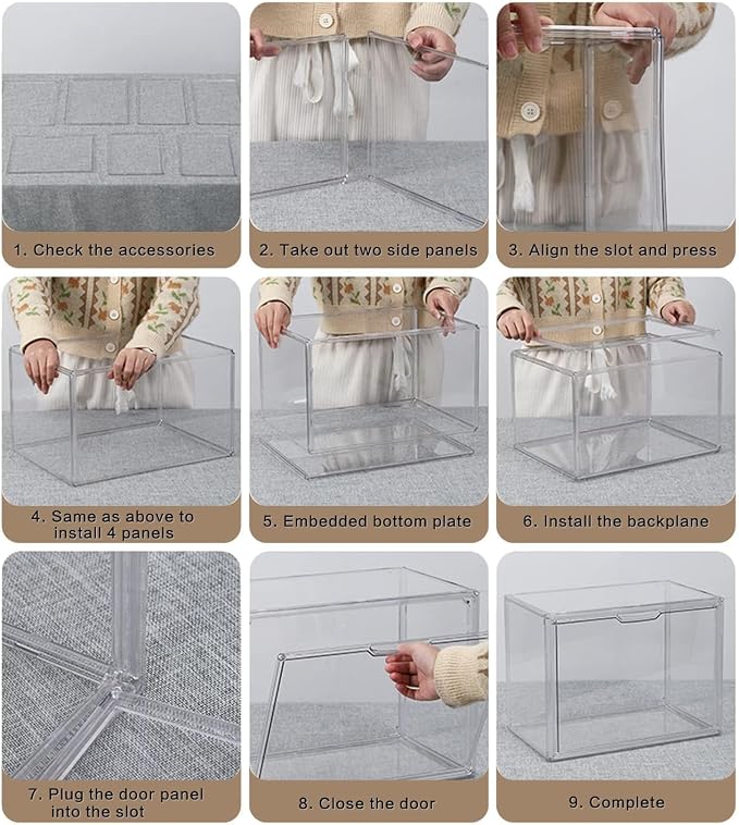 GUDEMAY Clear Stackable Plastic Storage Bins - Image 9