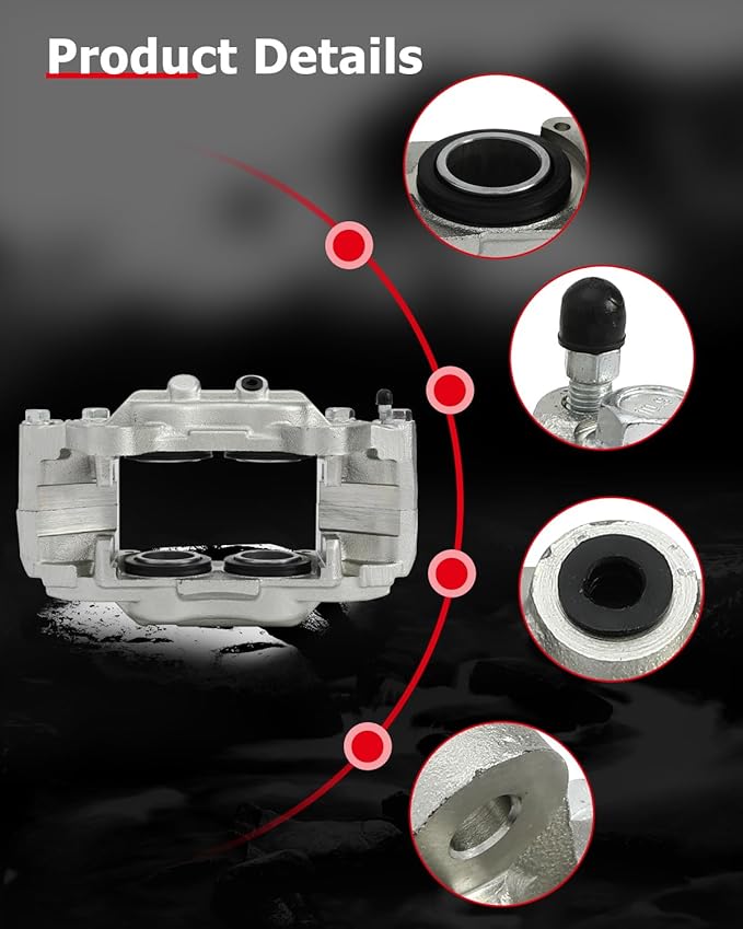 cciyu Front Left Brake Caliper Assembly 192713 2003 2004 2005 For Toyota For 4Runner,2001 2002 2003 2004 2005 2006 2007 For Toyota For Sequoia,2000 2001 2002 2003 2004 2005 2006 For Toyota For Tundra